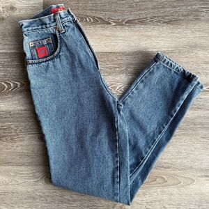 Must Have Vintage 80s High Waisted Straight Leg Denim Jeans